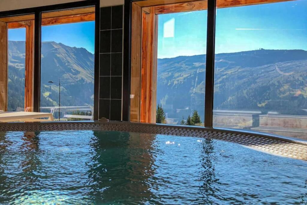 Vue Panoramique Sur Les Montagnes Plein Sud - T2 Skis Aux Pieds, Piscine & Spa Flaine Kültér fotó