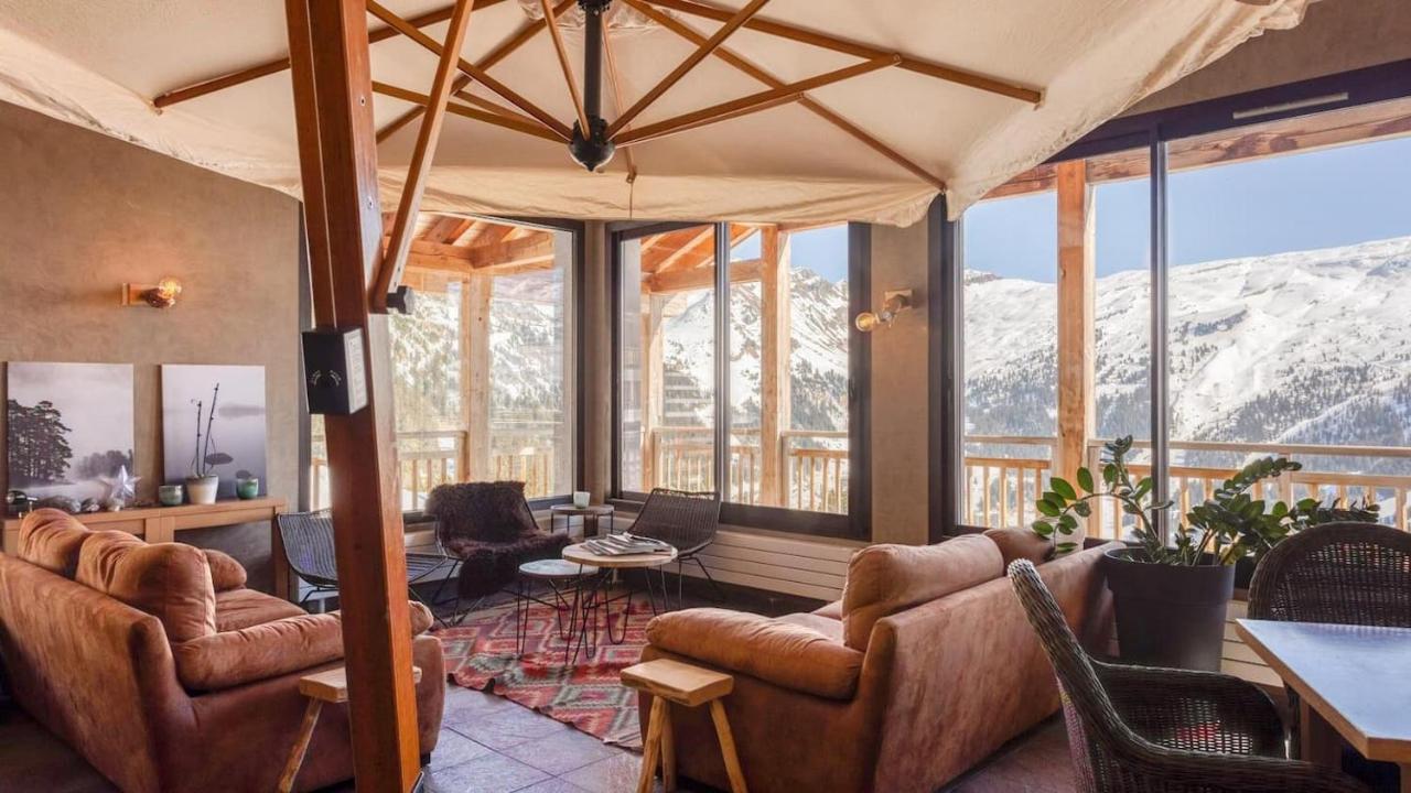 Vue Panoramique Sur Les Montagnes Plein Sud - T2 Skis Aux Pieds, Piscine & Spa Flaine Kültér fotó
